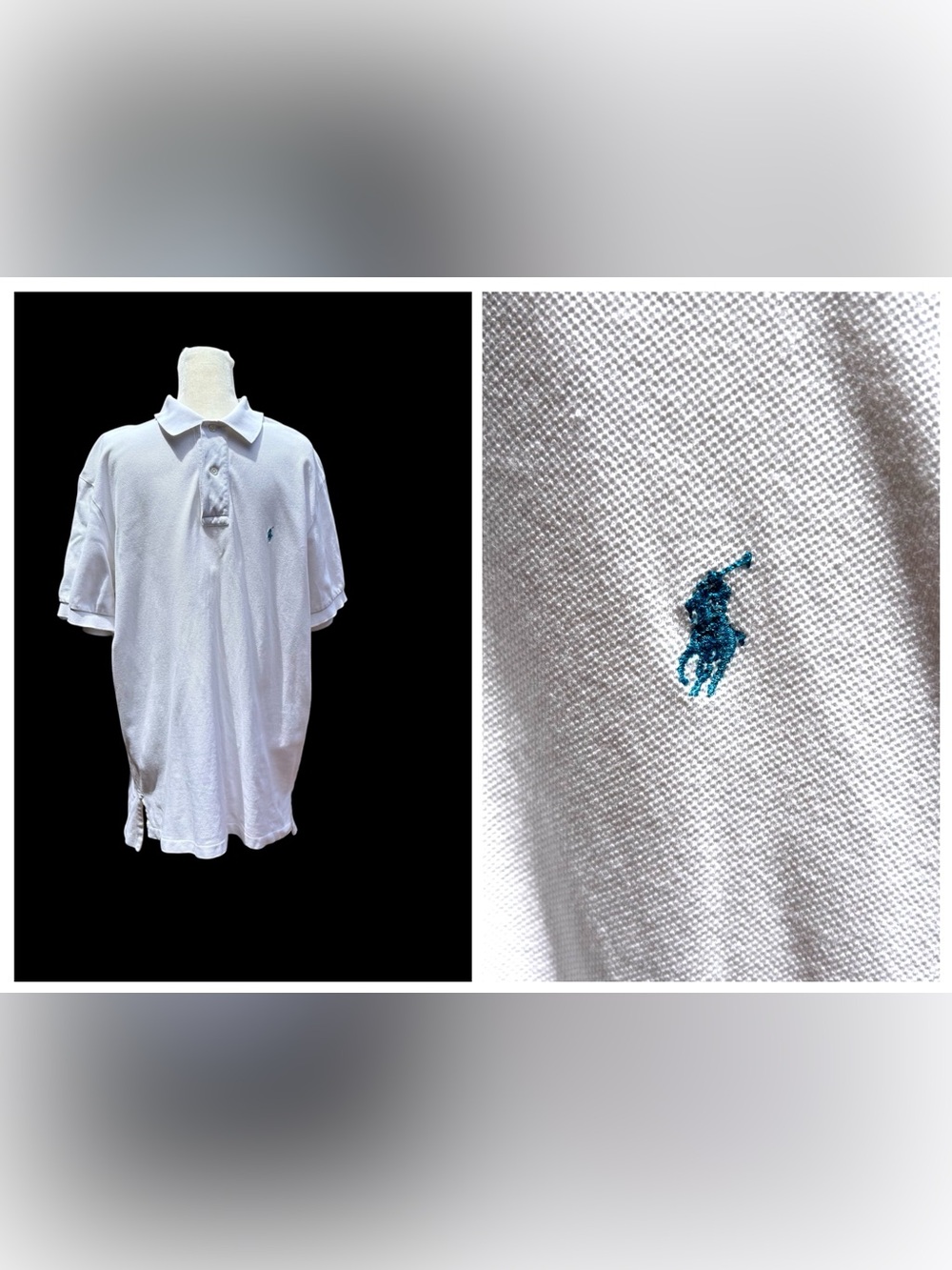 Polo Ralph Laurent White Classic Golf Shirt Large